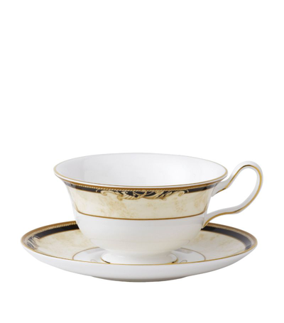 Wedgwood Cornucopia Teacup And Saucer In Blue