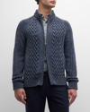 ISAIA MEN'S CASHMERE KNIT FULL-ZIP SWEATER