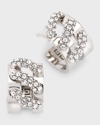 GIVENCHY STITCH CRYSTAL HOOP EARRINGS
