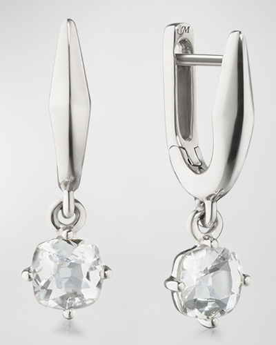 Monica Rich Kosann Sterling Silver Points North Earrings With Rock Crystals In Metallic
