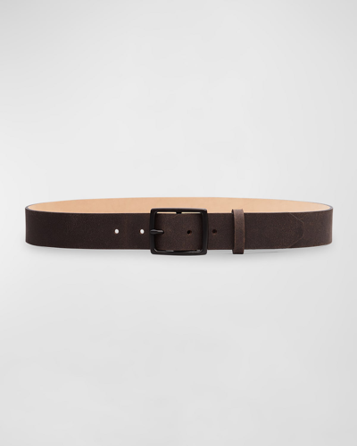 Rag & Bone Men's Rugged Leather Belt In Brown