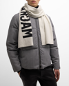 MACKAGE MEN'S REVERSIBLE LOGO SCARF