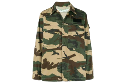 Pre-owned Off-white Camouflage Print Jacket Green Camo