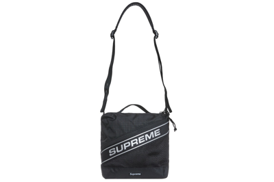 Pre-owned Supreme Logo Shoulder Bag Black