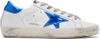 GOLDEN GOOSE GOLDEN GOOSE WHITE AND BLUE FLUO SUPERSTAR SNEAKERS
