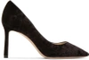 Jimmy Choo Black Velvet Romy Pump In Black