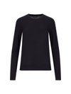 Loro Piana Girocollo Manica Neo Piuma Cashmere Sweater In Black  