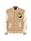 Barrow College Bomber Jacket In Beige