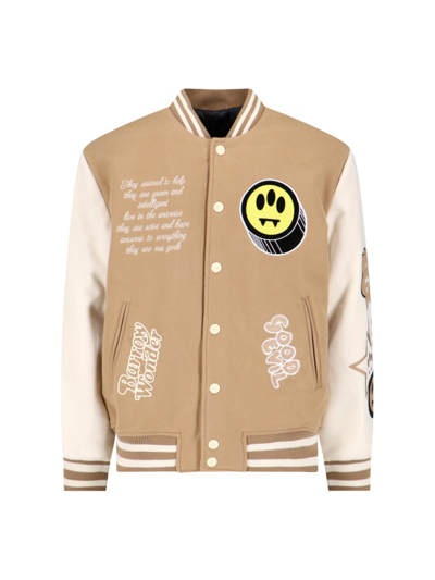 Barrow College Bomber Jacket In Beige