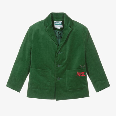 Kenzo Kids Boys Green Festive Blazer