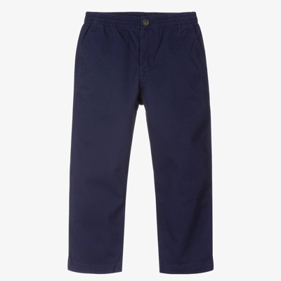 Ralph Lauren Babies' Boys Navy Blue Cotton Chino Trousers