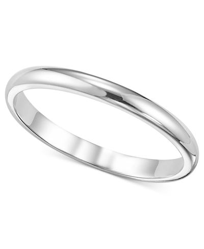 Macy's Women's Ring, 2mm Platinum Wedding Band