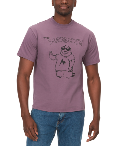 Marmot Men's The S Living Ink Graphic Short-sleeve T-shirt In Hazy Purple