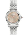 Ferragamo Gancini Bracelet Watch With Grey Sunray Dial In Stainless Steel