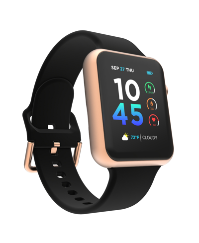 Itouch Air 4 Unisex Silicone Strap Smartwatch 41mm In Black