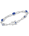 Macy's Emerald Rope Link Bracelet (3 Ct. T.w.) In Gold-plated Sterling Silver (also In Ruby & Sapphire) In Sapphire