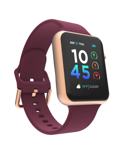 Itouch Air 4 Unisex Silicone Strap Smartwatch 41mm In Merlot