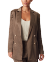 Sam Edelman Women's Braellynn Relaxed Double-breasted Blazer In Chocolate Chip