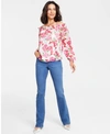 INC INTERNATIONAL CONCEPTS WOMENS OFF THE SHOULDER BLOUSE BOOTCUT DENIM JEANS CREATED FOR MACYS