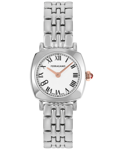 Ferragamo Salvatore  Women's Swiss Silver-tone Stainless Steel Bracelet Watch 23mm