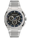 FERRAGAMO SALVATORE FERRAGAMO MEN'S EDGE SWISS CHRONOGRAPH SILVER-TONE STAINLESS STEEL BRACELET WATCH 43MM