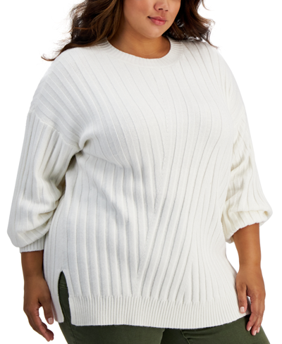 And Now This Trendy Plus Size Tunic Sweater In Calla Lilly