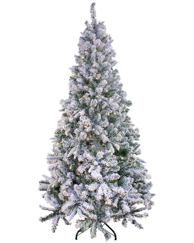 National Tree Company 6.5ft Snowy Mixed Pine Tree With Clear Lights In Green