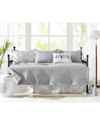 Southshore Fine Linens Botanical Leaves Daybed Cover Set In Grey