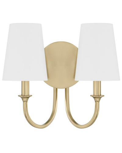 Crystorama Payton 2-light Vibrant Gold Wall Mount