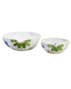TWO'S COMPANY TWO'S COMPANY SET OF 2 BLOSSOMS BOWLS