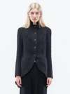 FORME D'EXPRESSION FORME D'EXPRESSION VICTORIAN RAW-EDGED COAT BLK