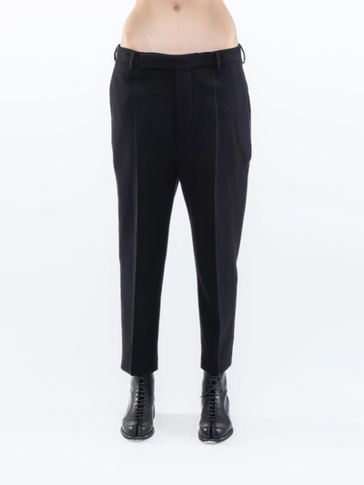 Rick Owens Cropped Trousers In Black