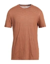 Altea Man T-shirt Brown Size S Linen