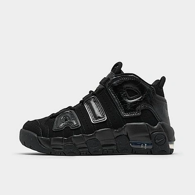 Nike Little Kids' Air More Uptempo Basketball Shoes In Black/anthracite/black