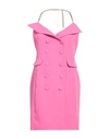 Cristinaeffe Woman Midi Dress Fuchsia Size S Polyester, Elastane In Pink