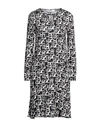 Mr Massimo Rebecchi Woman Midi Dress Black Size 4 Viscose In Black