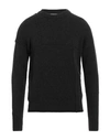 LUCQUES LUCQUES MAN SWEATER BLACK SIZE 40 ALPACA WOOL, POLYAMIDE, COTTON, MODAL, ELASTANE