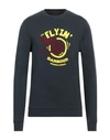 Barbour Man Sweatshirt Navy Blue Size S Cotton In Navy Blue