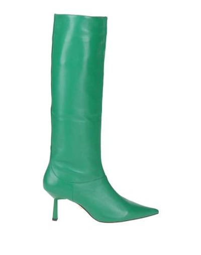 Lola Cruz Woman Knee Boots Green Size 11 Soft Leather