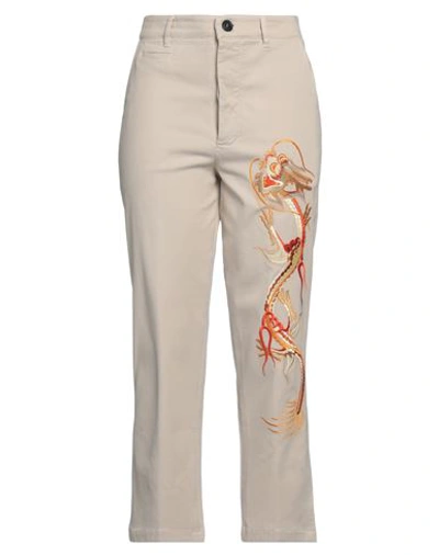 True Royal Woman Pants Beige Size 6 Cotton, Elastane