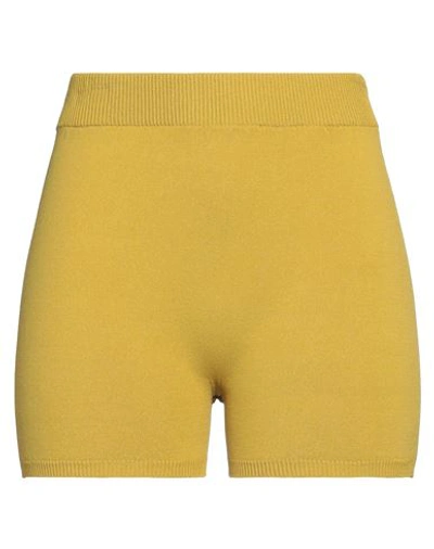 Compagnia Italiana Woman Shorts & Bermuda Shorts Ocher Size S Viscose, Polyamide In Yellow