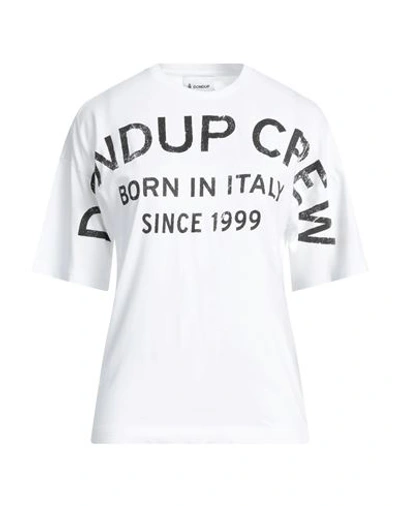 Dondup Woman T-shirt White Size Xl Cotton