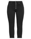 Dondup Woman Denim Pants Black Size 31 Cotton, Elastomultiester, Elastane