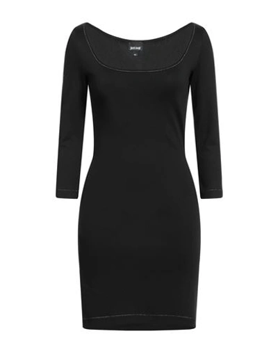 Just Cavalli Woman Mini Dress Black Size 8 Viscose, Polyamide, Elastane