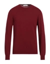 Tailor Club Man Sweater Burgundy Size 42 Virgin Wool, Viscose, Polyamide, Cashmere In Red