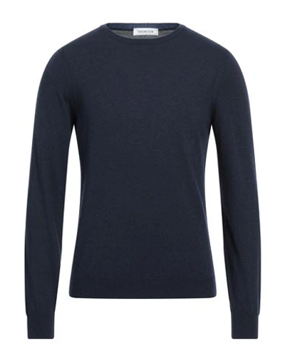 Tailor Club Man Sweater Navy Blue Size 38 Virgin Wool, Viscose, Polyamide, Cashmere In Navy Blue
