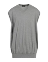 Drumohr Man Sweater Grey Size 38 Merino Wool In Grey