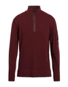 C.p. Company C. P. Company Man Turtleneck Burgundy Size 40 Wool, Polyamide In Red