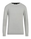 DANIELE ALESSANDRINI DANIELE ALESSANDRINI MAN SWEATER GREY SIZE 40 COTTON, WOOL, ACRYLIC, POLYESTER