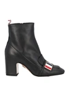 Thom Browne Rwb Patch Ankle Boots In Black